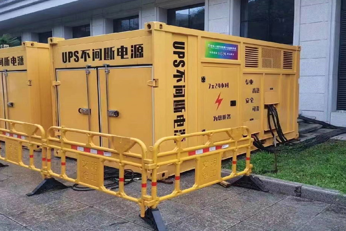 黄岩发电机租赁施工现场