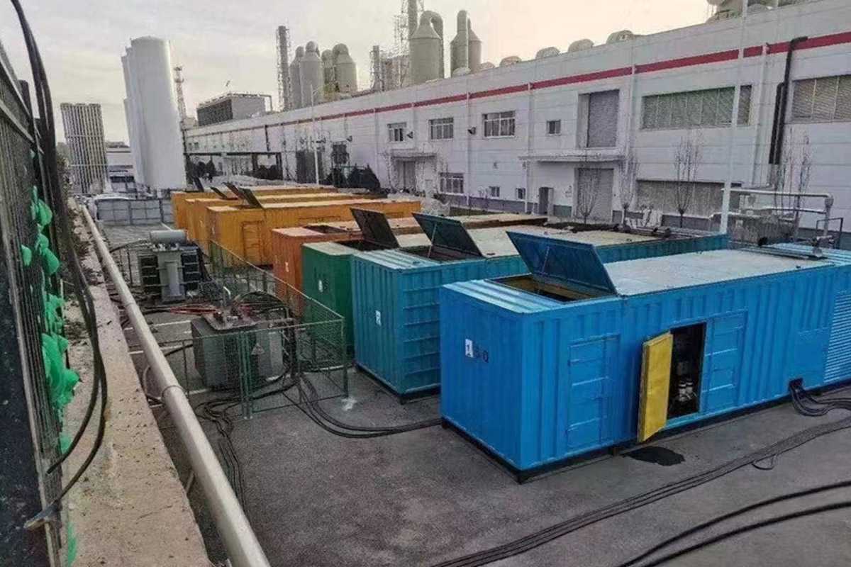 黄岩发电机租赁施工现场